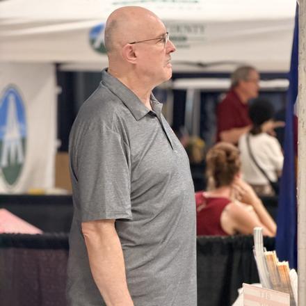 Craig Sullivan at the booth during the fair