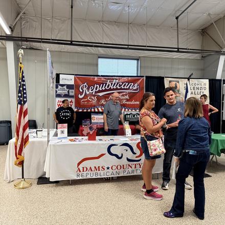 The Adams County Republican Party booth at the fair