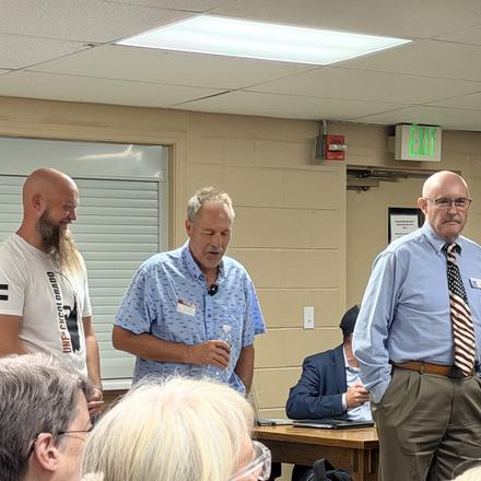 Candidates being introduced to the members