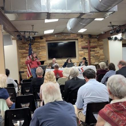 The room during the September county party meeting