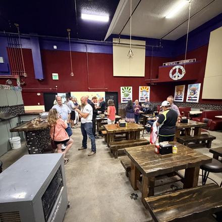 The taproom during the meet and greet